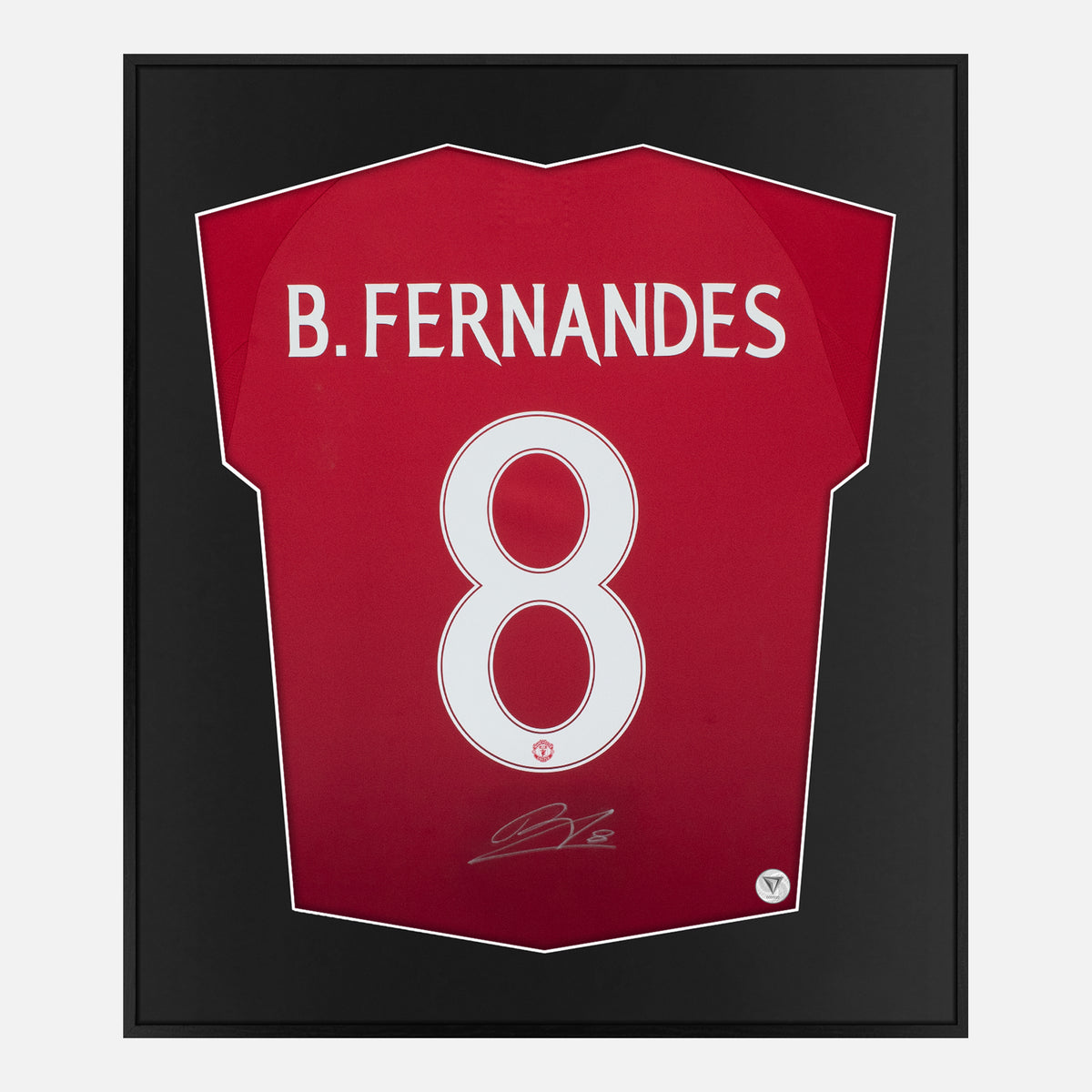 Framed Bruno Fernandes Signed Shirt, Manchester United [Lite] — Authentic signature with NFC and COA | The Vault
