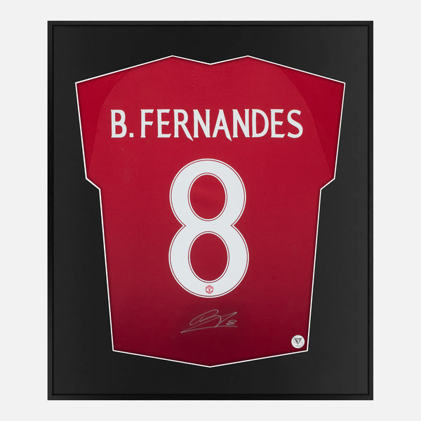 Framed Bruno Fernandes Signed Shirt, Manchester United [Lite]