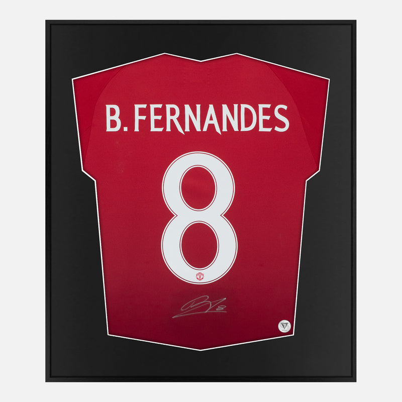 Framed Bruno Fernandes Signed Shirt, Manchester United [Mini]