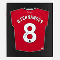 Framed Bruno Fernandes Signed Shirt, Manchester United Frame [Lite]