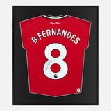 Framed Bruno Fernandes Signed Shirt, Manchester United Frame [Lite]