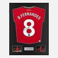 Framed Bruno Fernandes Signed Manchester United Shirt Home 2025-26 [Classic]