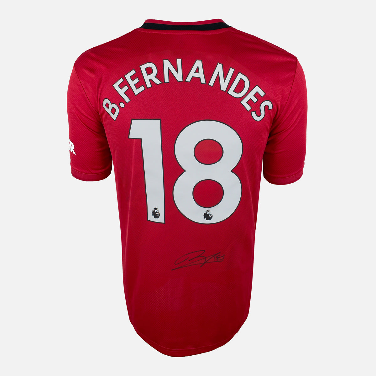 Bruno Fernandes Signed Manchester United Shirt 2019-20 Home [18] — Manchester United signed shirt from the 2019 to 2020 season | The Vault