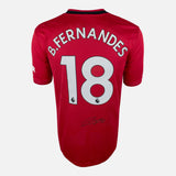 Framed Bruno Fernandes Signed Manchester United Shirt Home 2019-20 [Classic]