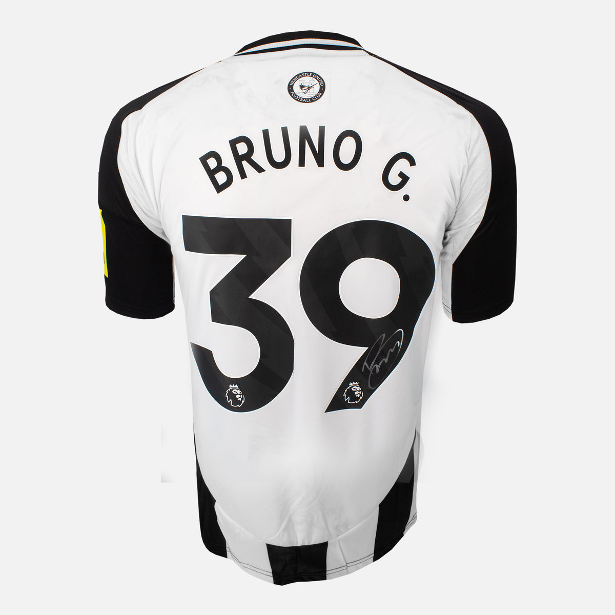 Bruno Guimaraes Signed Newcastle United Shirt 2024-25 Home [39] — Newcastle United signed shirt from the 2024 to 2025 season | The Vault