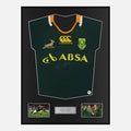 Framed Bryan Habana Signed South Africa Rugby Shirt 2011-13 [Classic]