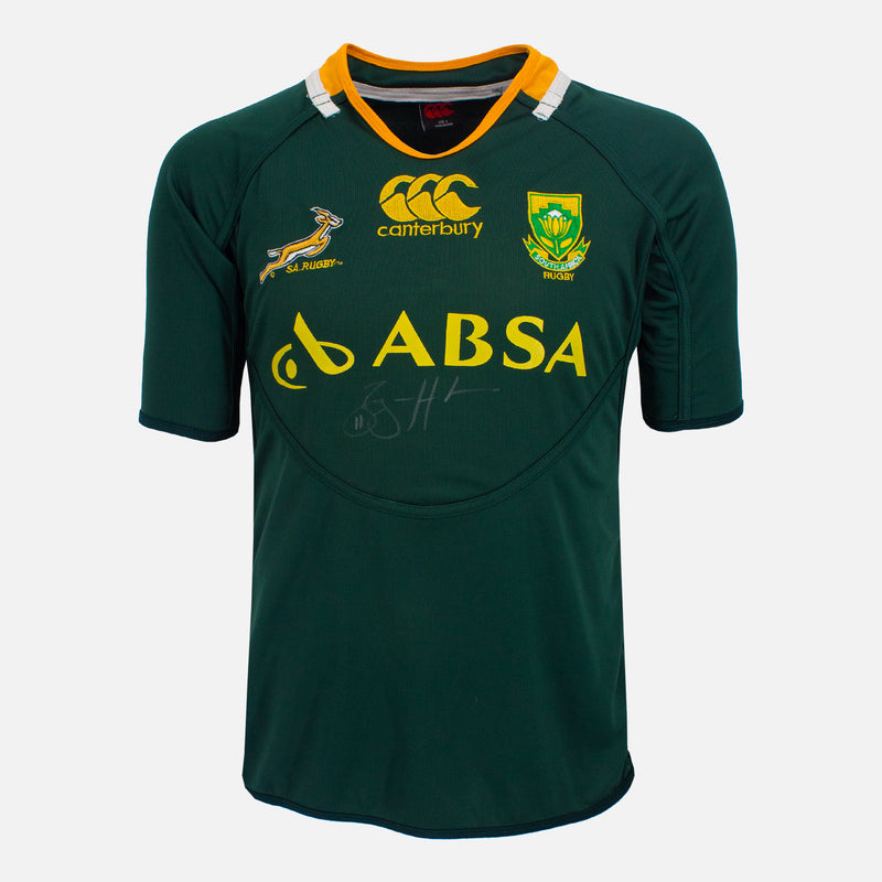 Framed Bryan Habana Signed South Africa Rugby Shirt 2011-13 [Classic]