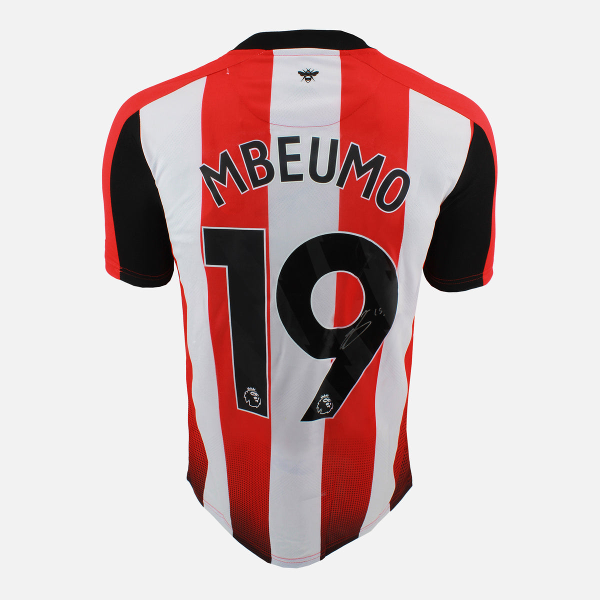 Bryan Mbeumo Signed Brentford Shirt 2023-25 Home [19] — Brentford signed shirt from the 2023 to 2025 season | The Vault
