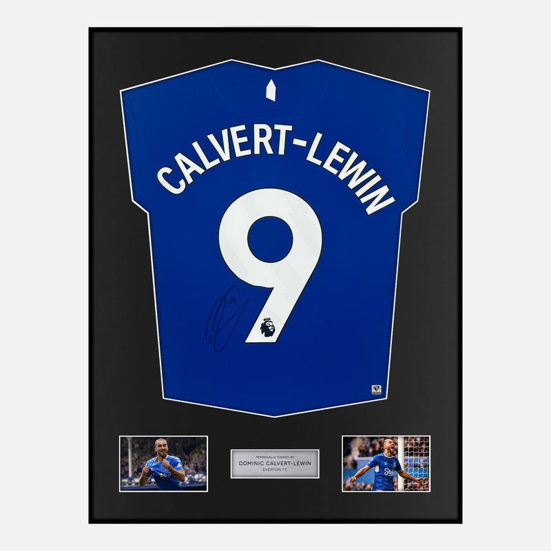 Framed Dominic Calvert-Lewin Signed Everton Shirt 2023-24 Home [Modern]