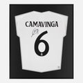 Framed Camavinga Signed Shirt, Real Madrid, Home, New [Lite]