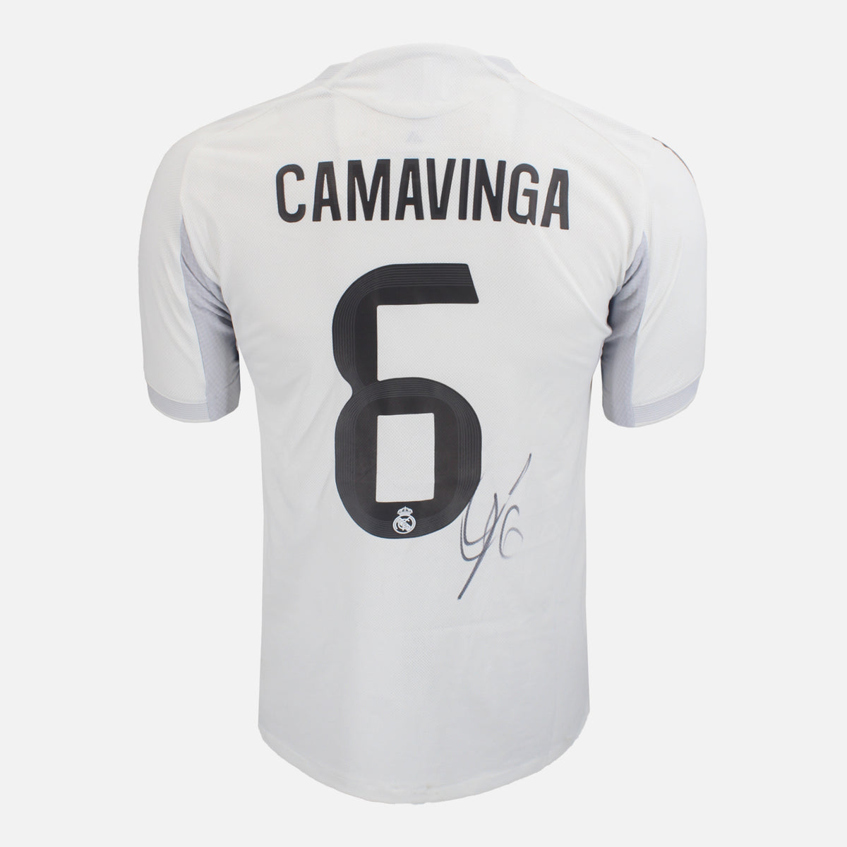 Eduardo Camavinga Signed Real Madrid Shirt 2025-26 Authentic Home [6] — Real Madrid signed shirt from the 2025 to 2026 season | The Vault