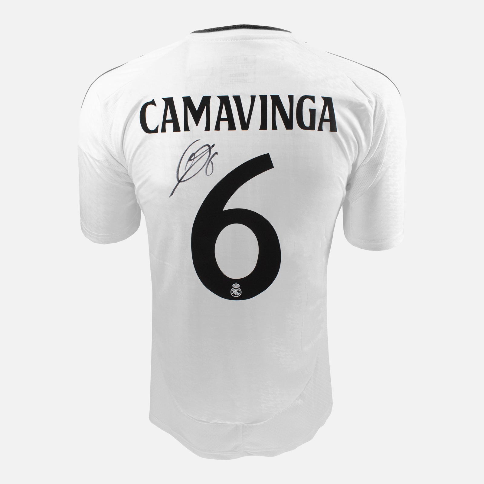 Framed Camavinga Signed Shirt, Real Madrid, Home, New [Lite]
