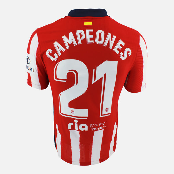 2020-21 Atletico Madrid Home Shirt Campeones 21 Player Version [New] S