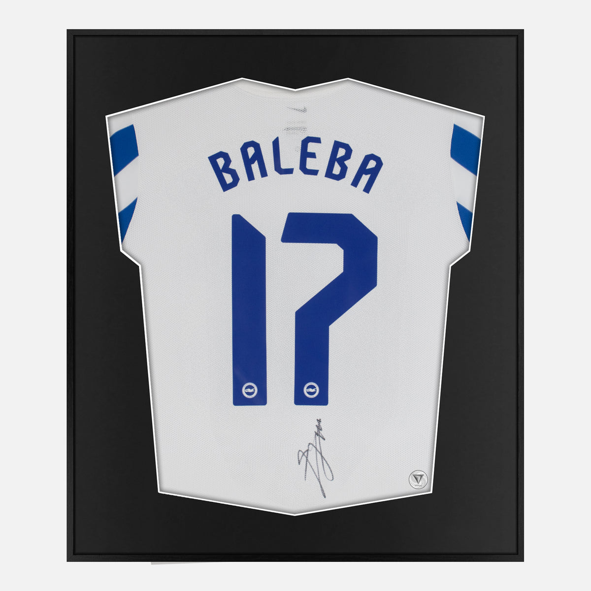 Framed Carlos Baleba Signed Brighton & Hove Albion Shirt [Lite] — Authentic signature with NFC and COA | The Vault