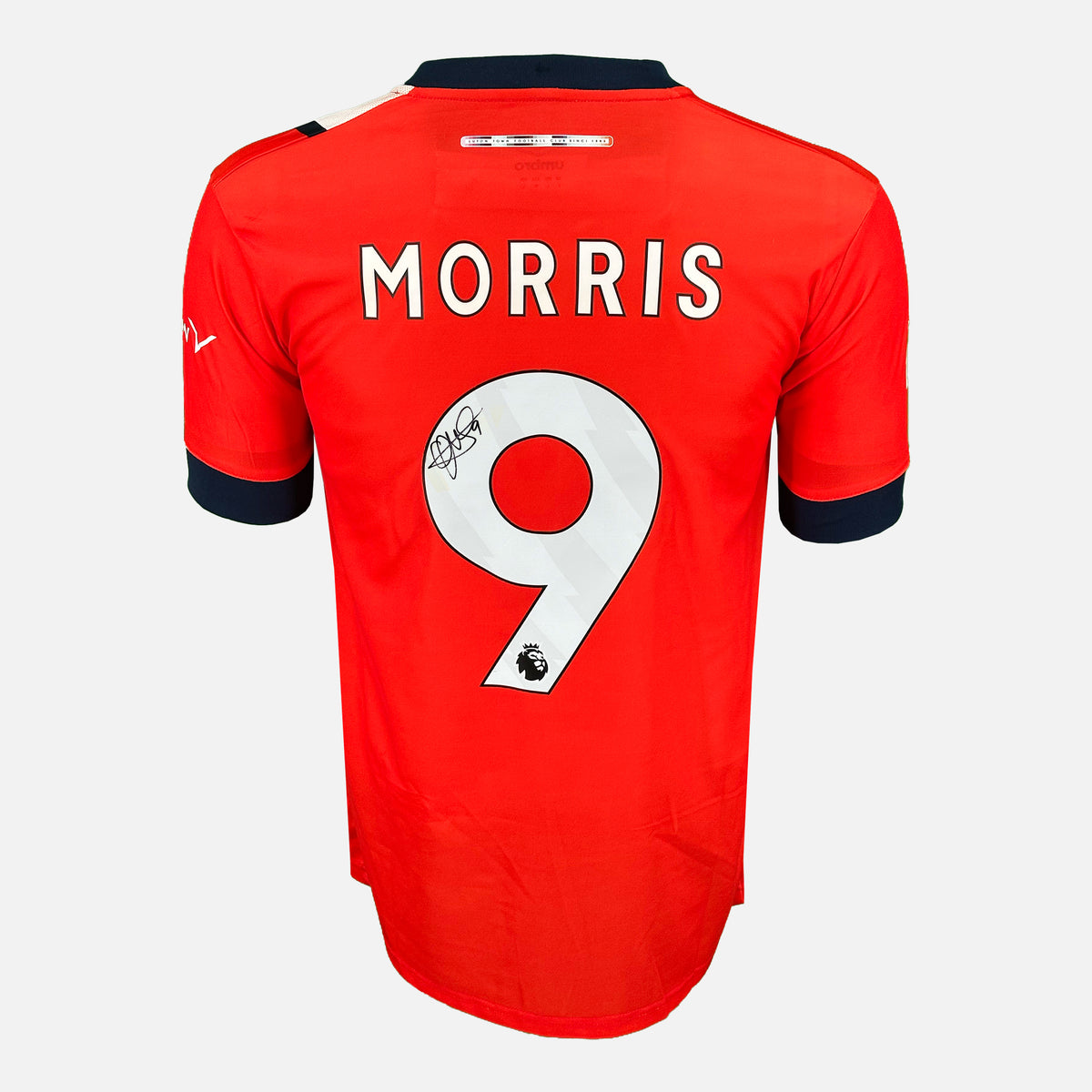 Carlton Morris Signed Luton Town Shirt 2023-24 Home [9] — Luton Town signed shirt from the 2023 to 2024 season | The Vault