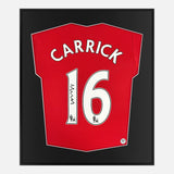 Framed Carrick Signed Shirt, Man Utd Red Home [Lite]