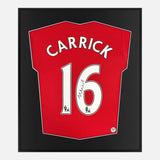 Framed Carrick Signed Shirt, Man Utd Red Home [Lite]