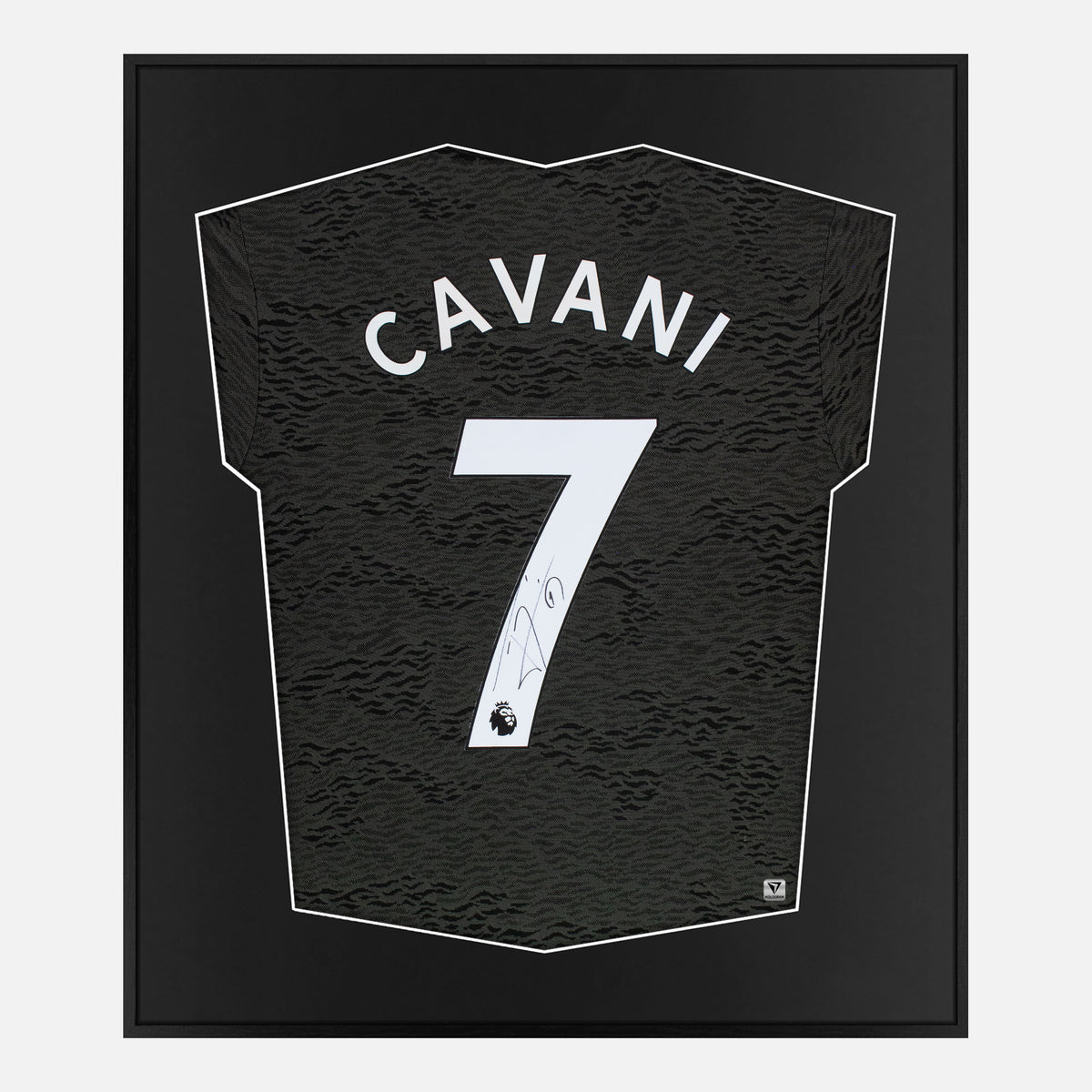 Framed Cavani Signed Shirt, Manchester United Away [Lite] — Lite framed Manchester United shirt signed by Edinson Cavani | The Vault