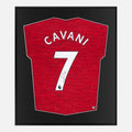 Framed Cavani Signed Shirt, Manchester United Home, 7 [Lite]