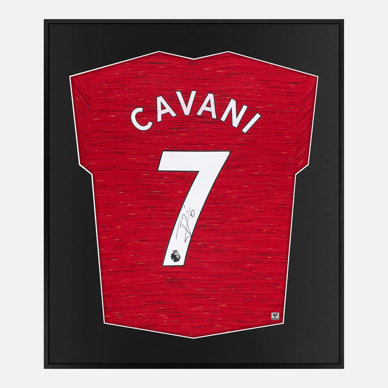 Framed Cavani Signed Shirt, Manchester United Home, 7 [Mini]