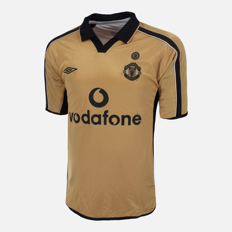 Manchester United Gold Football Kit Manchester United 2001-02 Gold