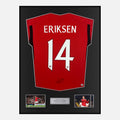 Framed Christian Eriksen Signed Manchester United Shirt Home 2023-24 [Classic]