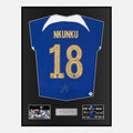 Framed Christopher Nkunku Signed Chelsea Shirt Home [Classic]