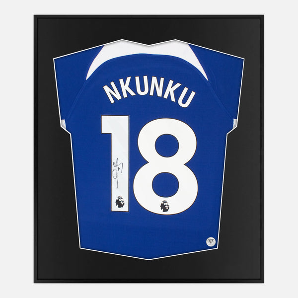 Framed Nkunku Signed Chelsea Shirt, Blue Home [Lite]