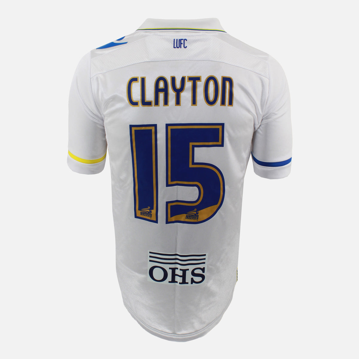 2011-12 Leeds United Home Shirt Clayton 15 [Excellent] M — Verified official Leeds United shirt, condition graded | The Vault