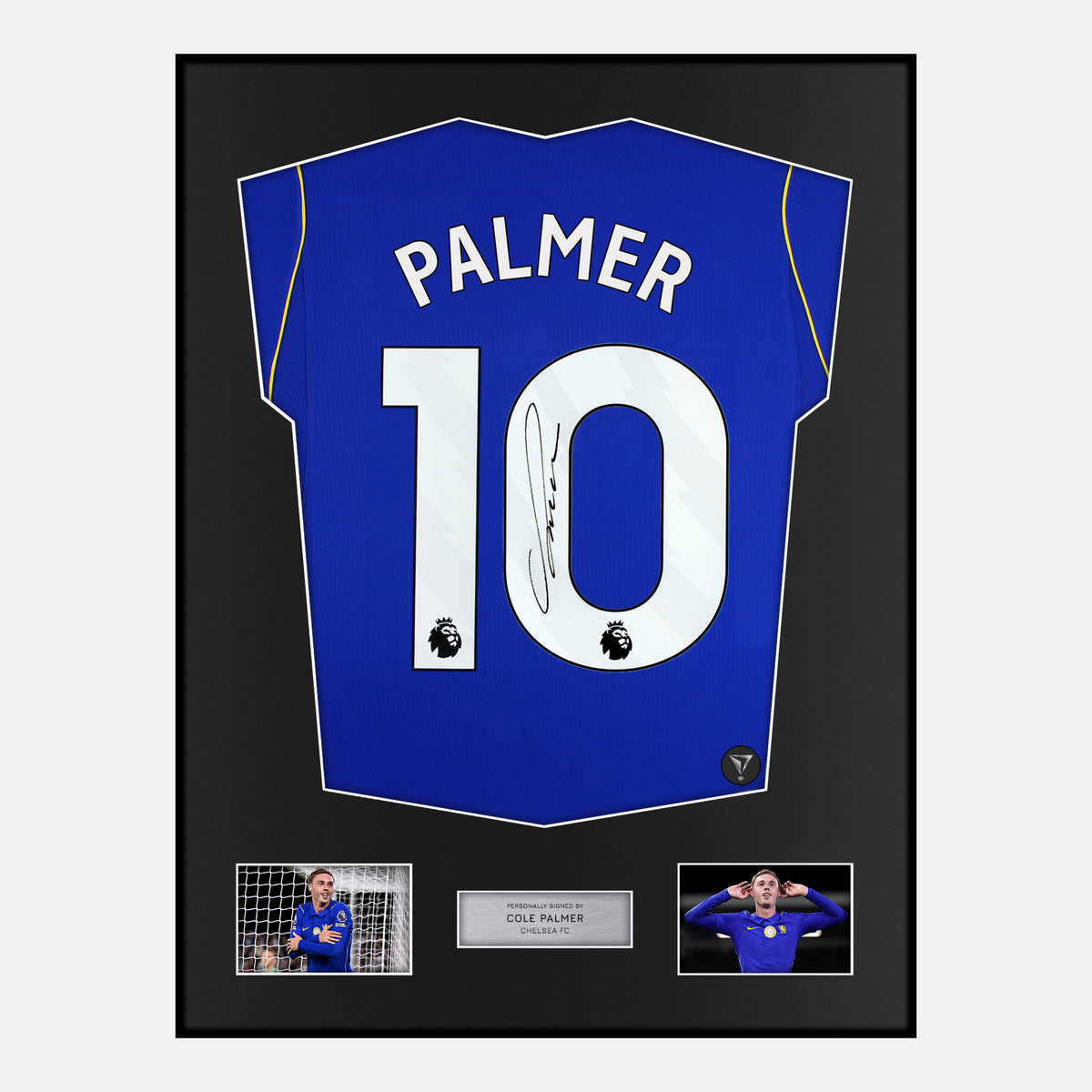 Framed Cole Palmer Signed Chelsea Shirt Home 2026-27 [Classic] — Classic framed Chelsea shirt signed by Cole Palmer | The Vault
