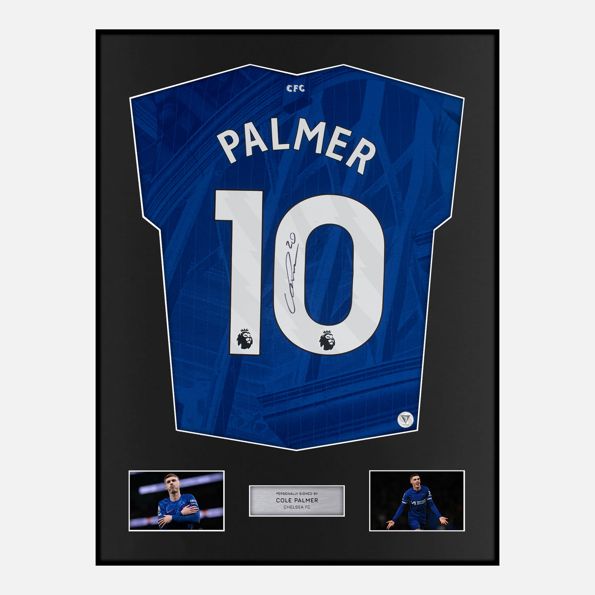 Framed Cole Palmer Signed Chelsea Shirt Home 2025-26 [Classic] — Verified autograph with NFC and certificate | The Vault