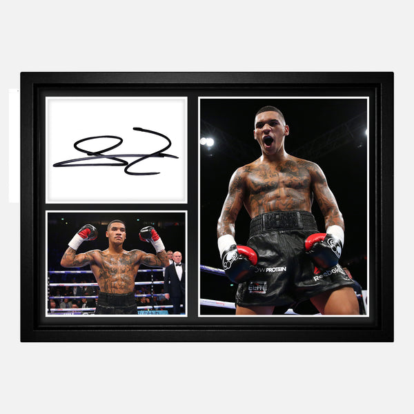 Framed Conor Benn Signed Boxing Photo Montage [A4]