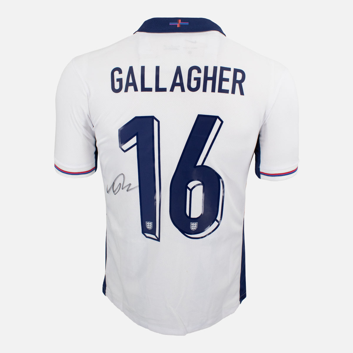 Conor Gallagher Signed England Shirt Euro 2024 Final [16] — England signed shirt from the 2024 to 2025 season | The Vault