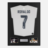 Framed Cristiano Ronaldo Signed Real Madrid Shirt Home 2015-16 [Classic]