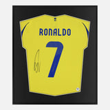Framed Cristiano Ronaldo Signed Shirt, Al-Nassr Home [Lite]