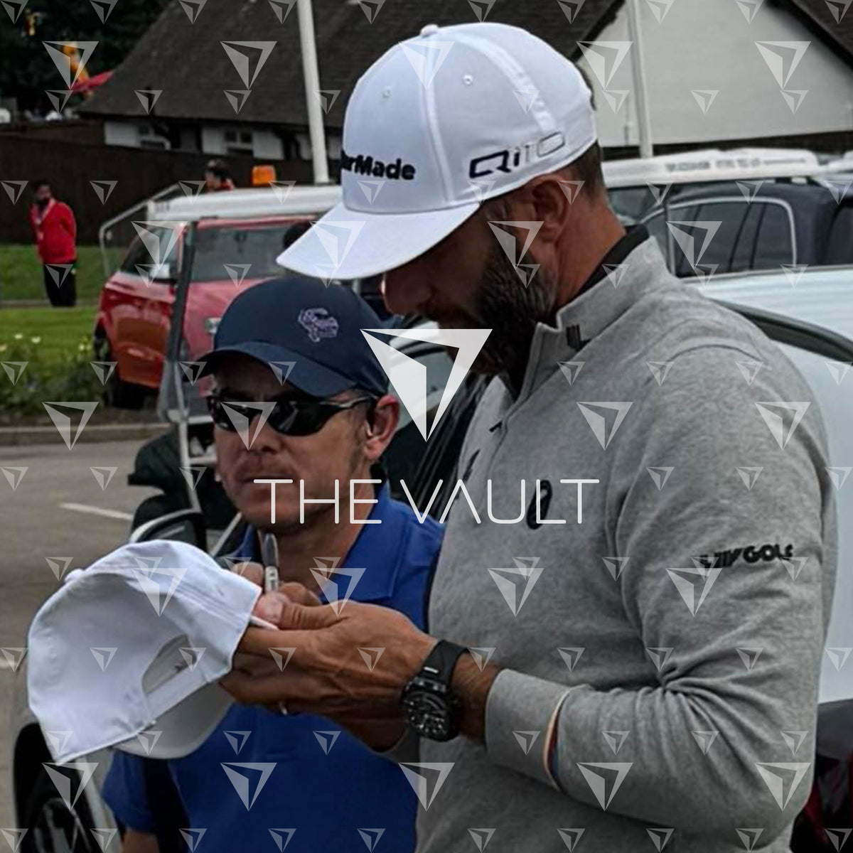 Dustin Johnson Signed LIV Golf Hat Cap [White] — Shape-safe packing, tracked and insured worldwide | The Vault