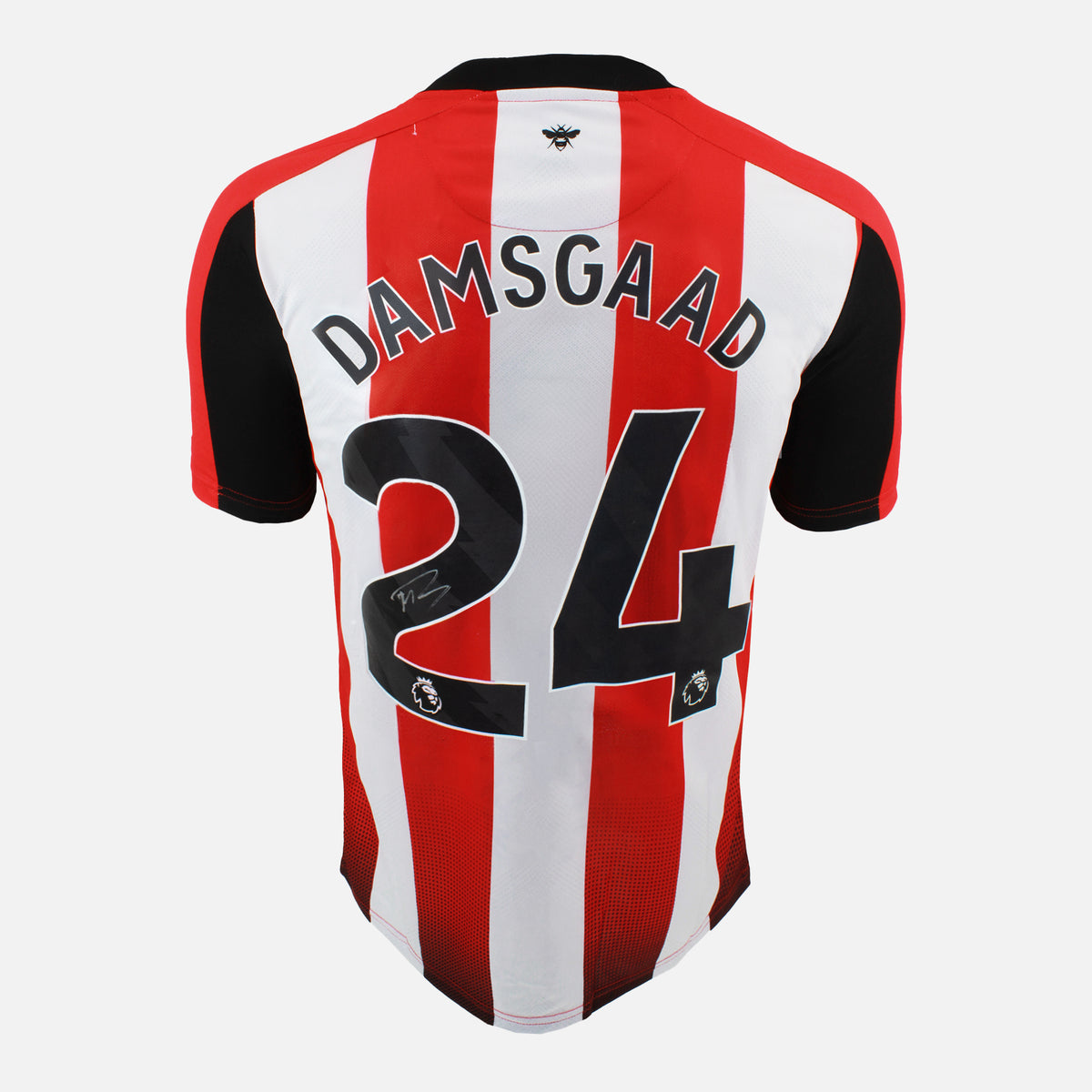 Mikkel Damsgaard Signed Brentford Shirt 2023-25 Home [24] — Brentford signed shirt from the 2023 to 2025 season | The Vault
