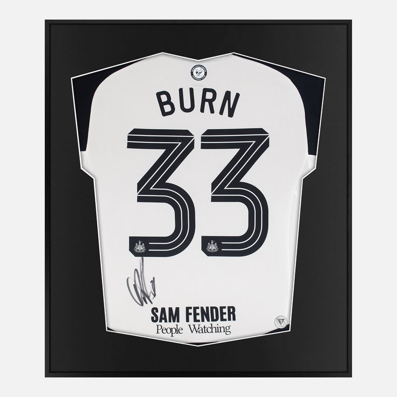 Framed Dan Burn Signed Shirt, Newcastle United League Cup Final [Lite]