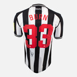 Framed Dan Burn Signed Shirt, Newcastle United Home [Mini]