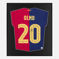 Framed Dani Olmo Signed Shirt, Barcelona 20 Kit [Lite]