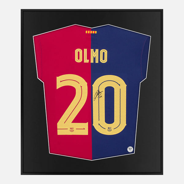 Framed Dani Olmo Signed Shirt, Barcelona 20 Kit [Mini]