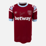Framed Danny Ings Signed West Ham United Shirt 2022-23 Home [Modern]