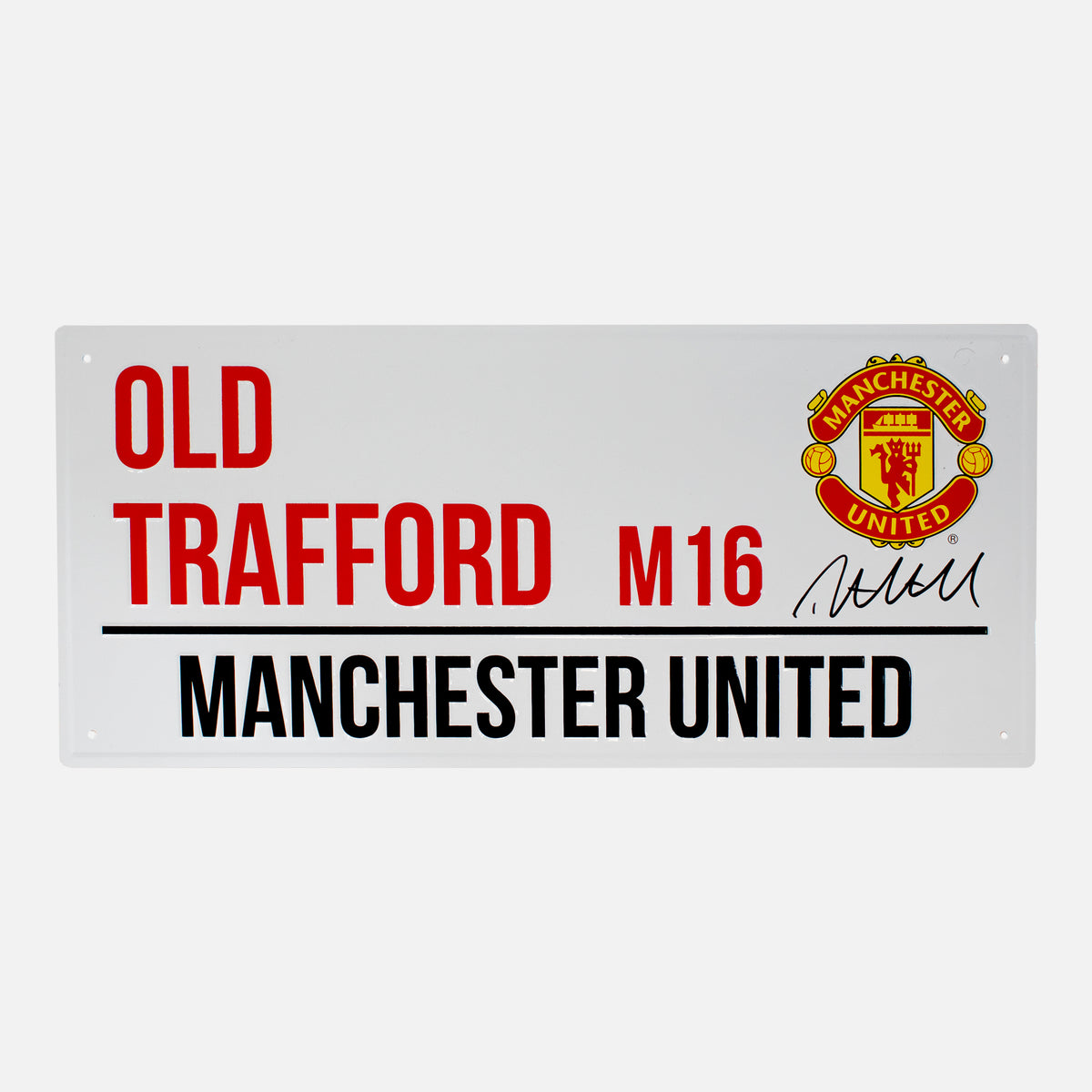 Darren Fletcher Signed Stadium Sign Manchester United — Ready to hang in your man cave, home bar or office | The Vault