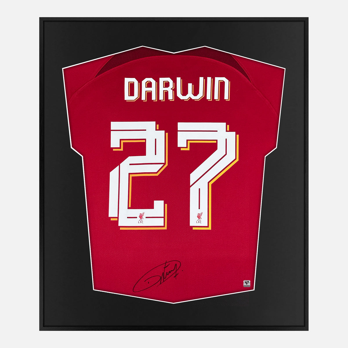 Framed Darwin Nunez Signed Shirt, Liverpool Home [Lite] — Authentic signature with NFC and COA | The Vault