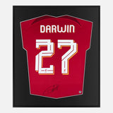 Framed Darwin Nunez Signed Shirt, Liverpool Home [Mini]