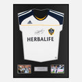 Framed David Beckham Signed LA Galaxy Shirt 2010-11 Home [Classic]