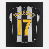 Framed Trezeguet Signed Shirt, Juventus Home 17 [Lite]