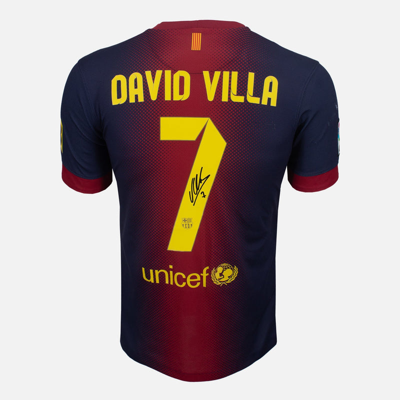 David Villa Signed Barcelona Shirt | Vault Verified