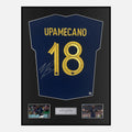 Framed Dayot Upamecano Signed France Shirt 2022 World Cup [Classic]