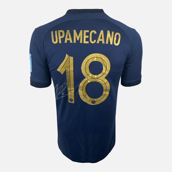 Framed Dayot Upamecano Signed France Shirt 2022 World Cup [18]